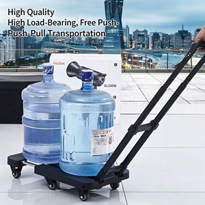 Carrito de Equipaje Portátil Mini, Ligero, con Barra Telescópica, <span class=keywords><strong>para</strong></span> Campamentos al Aire Libre y Oficina - Product Image 4