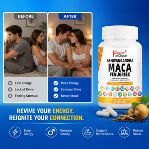 Complément alimentaire de maca Shecome de haute qualité, pilules pour l'agrandissement du pénis, soutient l'énergie des femmes et des hommes, 60 capsules de maca pour la vitalité masculine - Product Image 2