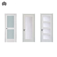 Porte française blanche intérieure Double porte en bois pliante personnalisée européenne