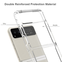 Vente chaude Transparent Clair Antichoc Dur PC Souple TPU Téléphone Portable Cas Pour Motorola Moto Razr 2023 Z Flip 5 4