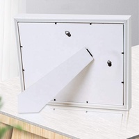 Kit de cadre photo en bois de haute qualité, tendance, avec impression UV claire, pour empreintes de pieds et de mains de bébé, date et nom