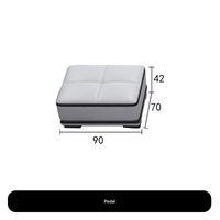 Ensemble de canapé sectionnel carré en cuir PU, multifonctionnel intelligent avec massage, garnissage en éponge, grand format, moderne et minimaliste, avec chaise d'angle