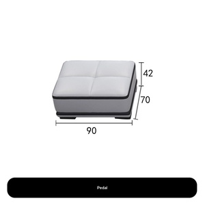 Ensemble de canapé sectionnel carré en cuir PU, multifonctionnel intelligent avec massage, garnissage en éponge, grand format, moderne et minimaliste, avec <span class=keywords><strong>chaise</strong></span> d'angle - Product Image 6