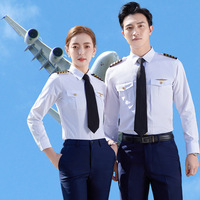 Uniformes de train personnalisés, vêtements de travail pour pilotes, uniformes professionnels pour hôtesses de l'air, uniformes de travail imperméables en polyester thermique