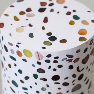 Lampada da Tavolo in Stile Terrazzo con Cristalli Naturali Curativi, Luce Notturna LED Decorativa Moderna Regolabile con Base in Legno - Product Image 5