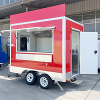 10FT Mobile Pizza Gâteau Dessert Maïs Rôti De Pommes De Terre Remorque Food Trucks Boulangerie Restauration avec Cuisine Complète à Vendre USA