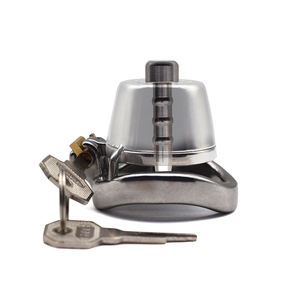 FRRK เซ็กซ์ทอย BDSM ขนาด4.7ซม.,ปลั๊กสแตนเลส304พร้อมอุปกรณ์ที่มีความบริสุทธิ์กรงไก่สั้นกรงโลหะบริสุทธิ์สำหรับผู้ชาย - Product Image 2