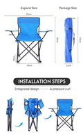 Fauteuil pliant de camping personnalisé en Oxford 600D, portable, pour pique-nique, randonnée, voyage, jardin, plage, pêche, avec porte-gobelet