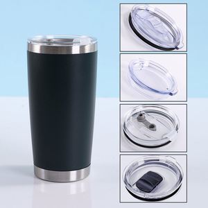 Hot Selling Thermal Insulation 20 Oz Double Wall Stainless Steel Travel Mug Custom Logo <b>Coffee</b> Mugs with Magnetic Slider Lid - Product Image 2
