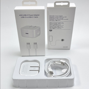 40W PD Type-C Fast Charging Kit 1M Braided USB C Cord US EU UK Plug Portable Fast <b>Charger</b> Adapter for Phone <b>Tablet</b> Laptop - Product Image 6