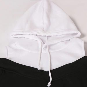 Babyhealthy Women's <b>Off</b> <b>Shoulder</b> Hoodie Long Sleeve Drawstring Pullover Sweatshirt Casual <b>Tops</b> - Product Image 5