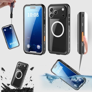 Ốp điện thoại <span class=keywords><strong>iPhone</strong></span> 17 Pro Max chuyên nghiệp, đạt chuẩn IP68, chống nước 100%, chất liệu TPU+PC+PTE, kèm giá đỡ từ tính và dây đeo <span class=keywords><strong>360</strong></span> độ - Product Image 6