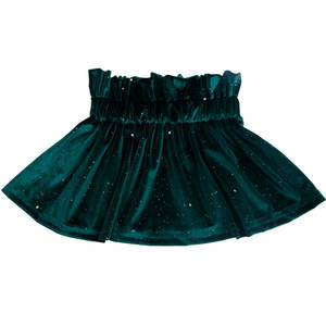 नए आगमन फैशन मल्टी रंग नरम ग्लिटर मखमल कपड़े बच्चे लड़की कपड़े मिनी स्कर्ट - Product Image 6
