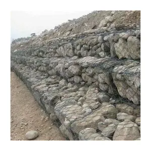 Heksagonal Anyaman Kawat Mesh Gabion Kotak Kawat Gabion Keranjang untuk Batu Penahan Dinding