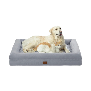 Cama de lujo de diseño moderno para perros, funda lavable ecológica, sofá clásico estilo sólido rectangular <span class=keywords><strong>XL</strong></span> para decoración del hogar, cartón de espuma para mascotas - Product Image 5