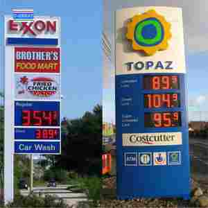 Panneau de prix de gaz LED pour <span class=keywords><strong>station</strong></span>-service, haute luminosité 20 pouces forme 8.888 8.889/10 - Product Image 2