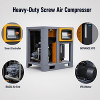 Compresseur d'air silencieux AOKEF 10HP pour clinique dentaire, ≤45dB, 7,5kW, économie d'énergie, refroidissement par air, compresseur industriel 380V
