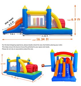Inflatable trở ngại thư bị trả lại nhà với Dual Racing SLIDES thu thập dữ liệu Đường Hầm, leo núi, trở ngại, nhảy tất cả trong một cho chơi ngoài trời - Product Image 2