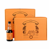   Boîte cadeau écologique pour sauce soja orange avec logo personnalisé, emballage haut de gamme pour sauce soja, vinaigre et huile d'olive