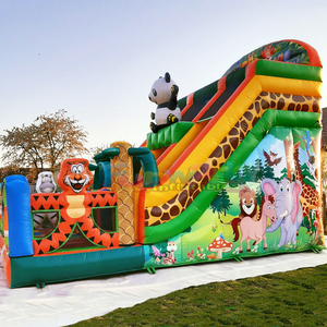 Tobogán inflable gigante Scorpion para adultos, castillo inflable comercial con zona de saltos. - Product Image 4