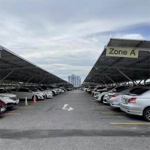 Système de carport <span class=keywords><strong>solaire</strong></span> en aluminium durable avec structure de montage photovoltaïque intégrée pour l'ombrage des parkings résidentiels et commerciaux - Product Image 1