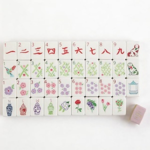 Juego de Mahjong Americano de Lujo y Elegante, Personalizado, de <span class=keywords><strong>4</strong></span> Capas, con Fichas Acrílicas Rosa Claro, 160 Cartas, para Fiestas de Mujeres - Product Image 3