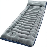 Matelas de couchage gonflable ultraléger OEM/ODM 9.2R-Value avec pompe à pied intégrée, oreiller compact en nylon 79 gris