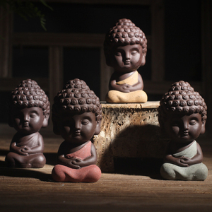 Statuetta di <span class=keywords><strong>Buddha</strong></span> in Ceramica Colorata, Piccola e Carina, per Decorazione o Regalo. - Product Image 4