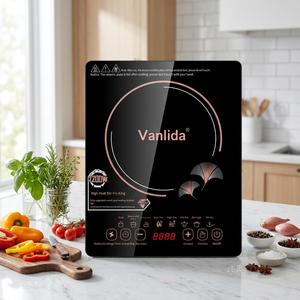 Cuisinière à <span class=keywords><strong>induction</strong></span> électrique intelligente pour usage domestique, multifonctionnelle, étanche, haute puissance 2200W, idéale pour fondue et sauté, cadeau - Product Image 5