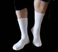 Chaussettes de sport de compression pour hommes - Automne, semelle épaisse, logo tricoté, écologiques, respirantes, antibactériennes, pour la course et le basketball