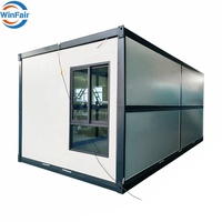 Maison conteneur pliable moderne WinFair à prix compétitif, style maison préfabriquée, conteneur pliable de 20 pieds à faible coût pour l'habitation