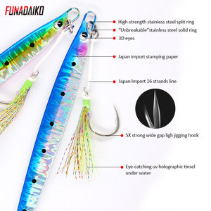 เหยื่อจิ๊กกิ้ง FUNADAIKO น้ำหนัก 80 กรัม 100 กรัม 135 กรัม เหยื่อตก<span class=keywords><strong>ปลา</strong></span>ทะเล เหยื่อปลอมโลหะ ตะขอแข็งแรง ผลิตจากโรงงาน - Product Image 4