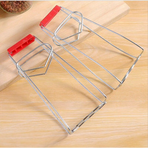 Autonomy Stainless Steel Plate Lifter Red Anti Scalding Clip For Plates Bowls <b>Steamers</b> Kitchen Tool - Product Image 2