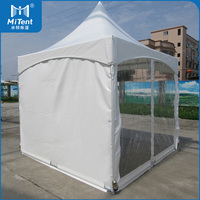 Tonnelle instantanée pour exposition, fête, événement 3x3m, en PVC transparent, imperméable, résistant aux UV, ignifuge, avec structure en aluminium