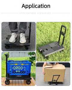 Carrito de Compras Plegable Portátil Tianyu con Ruedas, Carrito de Supermercado de Plástico con Logotipo Personalizado, Modelo T750C, 40 kg, Guangdong - Product Image 6