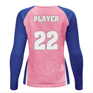 เสื้อเจอร์ซีย์วอลเลย์บอลคอวีสำหรับผู้หญิงชุดฝึกแข่งขันวอลเลย์บอลแขนยาว - Product Image 4