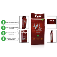 Sac d'emballage alimentaire en plastique imprimé sur mesure, capacité de 5 kg à 100 kg, pour riz, lait, aliments pour animaux de compagnie, avec poignée