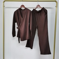 Nouvelle robe musulmane du Moyen-Orient Dubaï pour hommes, haut et pantalon, ensemble de 2 pièces, abaya, robe turque pour femmes