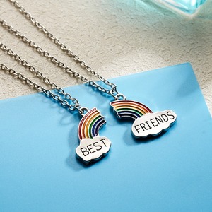 Alla moda Cuciture di Amicizia Della Collana Arcobaleno Collana Del Pendente per Le Donne Migliori amici - Product Image 3