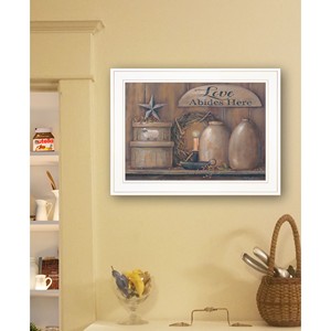 HMS per amore si trova qui decorazione murale con cornice bianca da parete con 2 mensola stampata - Product Image 4