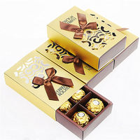 Emballages cadeaux en carton écologiques recyclables de luxe avec logo personnalisé, boîtes à chocolat à tiroir coulissant