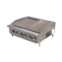 Équipement de cuisson commercial Gaz Radiant Chargrilloir Comptoir Gaz Barbecue Grill En Acier Inoxydable
