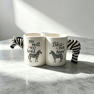 Ensemble de tasses en céramique en forme d'éléphant, « Dream Big Little One I Love You a Ton », tasses à café assorties pour <span class=keywords><strong>maman</strong></span>, papa, enfants, couples, cadeau - Product Image 4