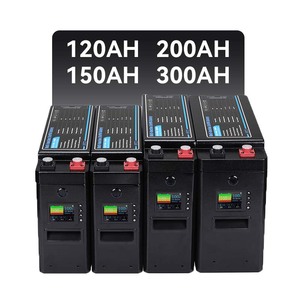 スリムリチウム<span class=keywords><strong>12v</strong></span>バッテリーリチウムLiFePO4バッテリー<span class=keywords><strong>300AH</strong></span>多機能モニターDIYキャンプ用RV - Product Image 5