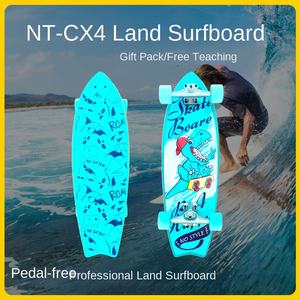 กระดานเล่นสเก็ตบอร์ดแบบเดี่ยว ทำจากอลูมิเนียมอัลลอยด์ สำหรับผู้เริ่มต้น เล่นได้ทั้งชายและหญิง ป้องกันการลื่น เหมาะสำหรับเล่นสเก็ตบอร์ด เล่นเซิร์ฟ และออกกำลังกาย - Product Image 2