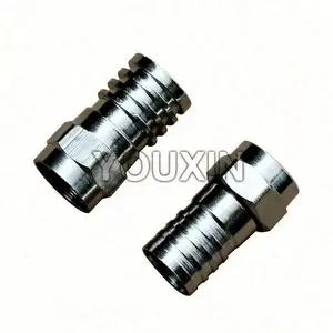 CATV RG11 RG59 RG6 F type cables 75ohm waterproof crimp connectors