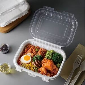Boîte à lunch bento à emporter MFPP de haute qualité, écologique, à compartiments, jetable, pour la restauration rapide - Product Image 1