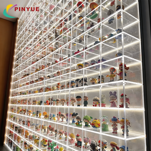 Boîte d'exposition en plexiglas éclairée par LED personnalisée, grande vitrine transparente en acrylique pour figurines de collection, boîte mystère - Product Image 1