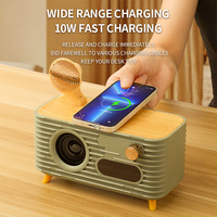Haut-parleur Bluetooth multifonctionnel, chargeur de téléphone sans fil avec écran, réveil numérique et diffuseur d'arômes, décoration de bureau créative