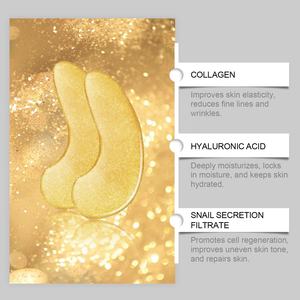 Vente chaude Organique <span class=keywords><strong>24K</strong></span> Or Escargot Sécrétion Acide Hyaluronique Camomille Anti-Rides Raffermissant Peau Hydratant Gelée Gel Masque Pour Les Yeux - Product Image 2